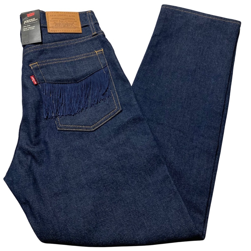 Levi's Dark Blue Straight Leg Jeans with Fringe Pocket